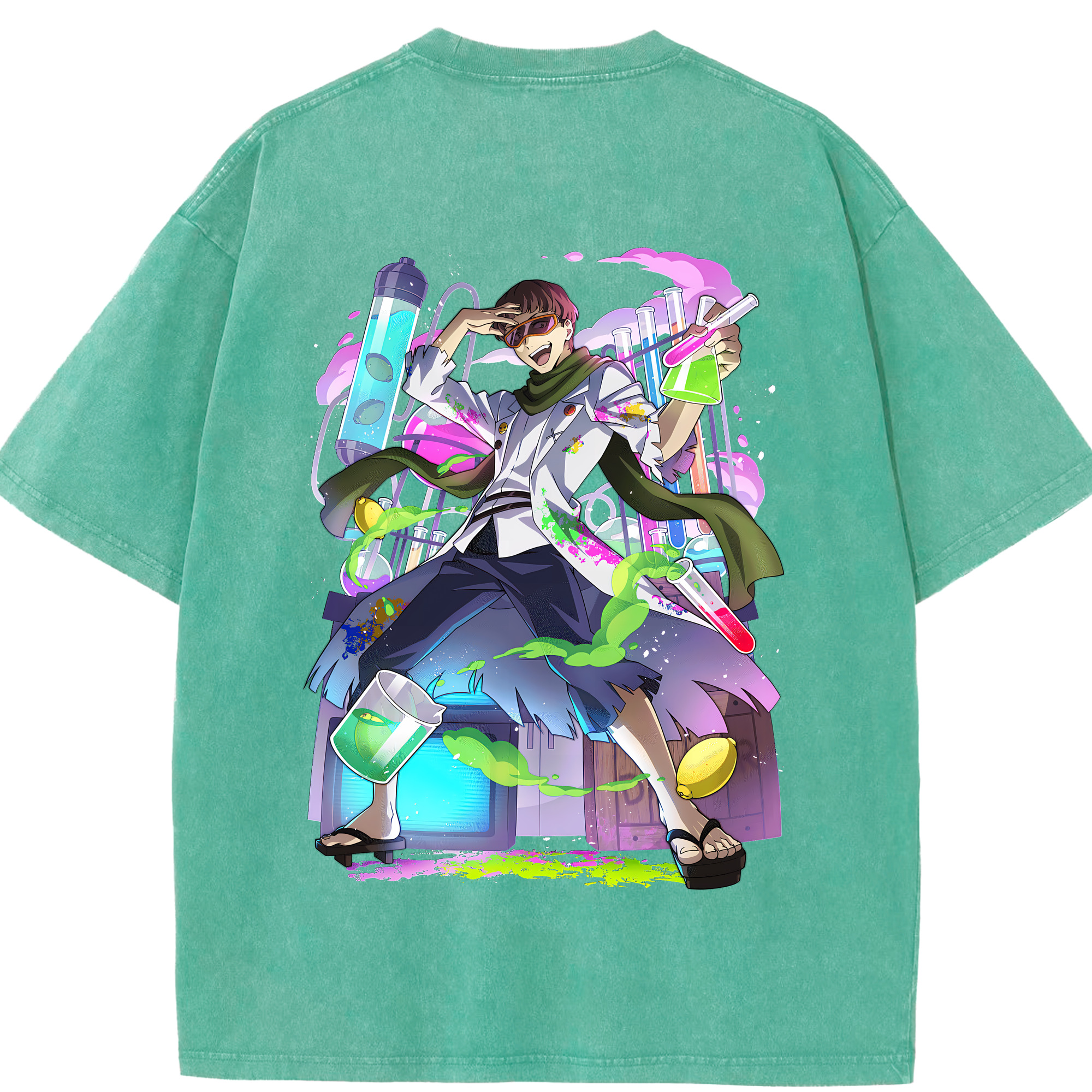 （画像用） 文豪ストレイドッグス Bungo Stray Dogs 綿100% ヴィンテージ風 半袖Tシャツ（背面プリント）